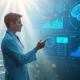 Doctor using AI to predict disease