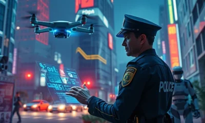 In future AI police use drone for live crime detection