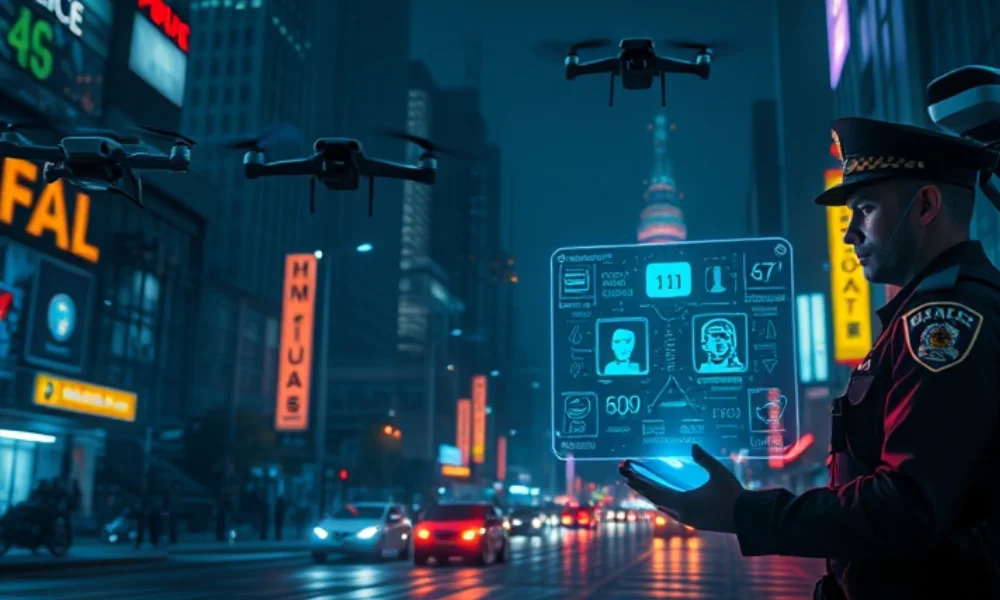 Future police will use drone for night security 