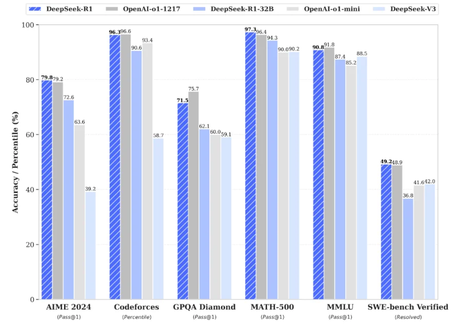 DeepSeek R1 Performance Graph