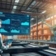 A men manage the supply chain control by AI