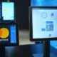 Futuristic Mastercard AI-powered digital payment checkout system with smart interface